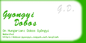 gyongyi dobos business card
