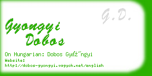 gyongyi dobos business card